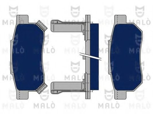 Комплект тормозных колодок, дисковый тормоз MALÒ 1050015