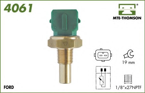 Датчик, температура охлаждающей жидкости; Датчик, температура охлаждающей жидкости; Датчик, температура охлаждающей жидкости MTE-THOMSON 4061