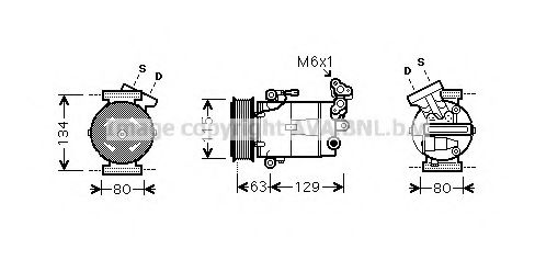 Компрессор, кондиционер PRASCO DNK334