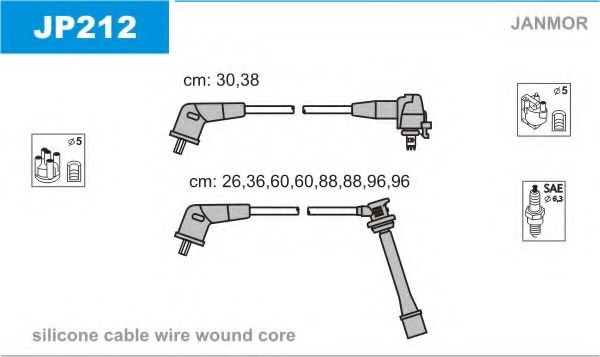 Комплект проводов зажигания JANMOR JP212
