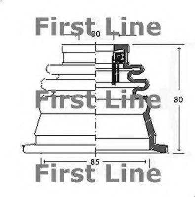 Пыльник, приводной вал FIRST LINE FCB2542