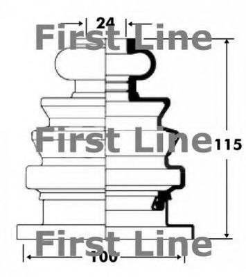 Пыльник, приводной вал FIRST LINE FCB2677