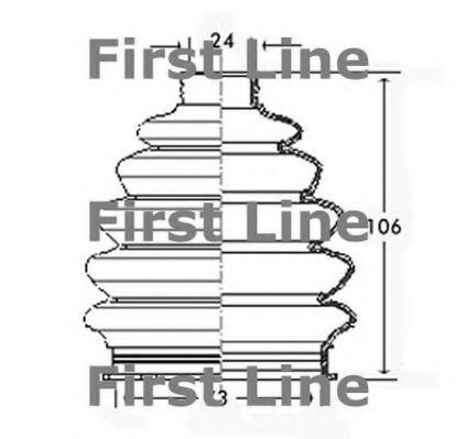 Пыльник, приводной вал FIRST LINE FCB2328