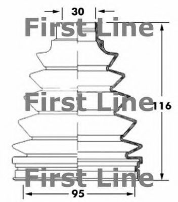 Пыльник, приводной вал FIRST LINE FCB6051