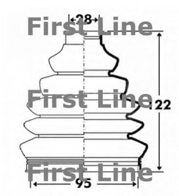 Пыльник, приводной вал FIRST LINE FCB6103