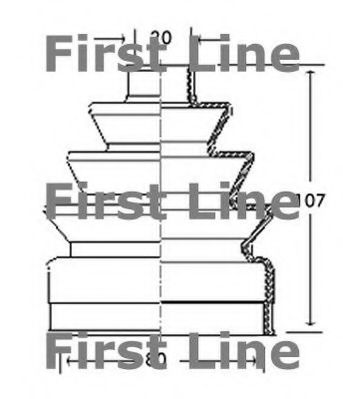 Пыльник, приводной вал FIRST LINE FCB2131