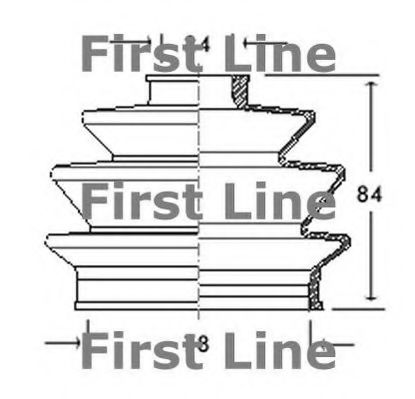 Пыльник, приводной вал FIRST LINE FCB2011