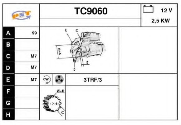 Стартер SNRA TC9060