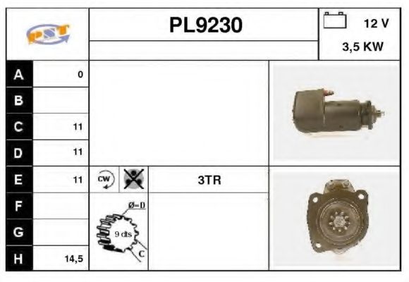 Стартер SNRA PL9230
