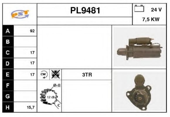 Стартер SNRA PL9481