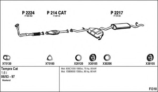 Система выпуска ОГ FENNO FI310
