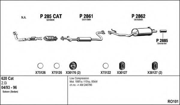 Система выпуска ОГ FENNO RO101