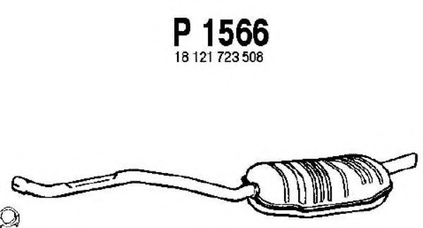 Глушитель выхлопных газов конечный FENNO P1566