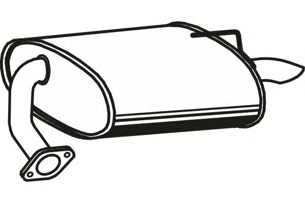 Глушитель выхлопных газов конечный FENNO 4130