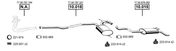 Система выпуска ОГ ASMET RE104170