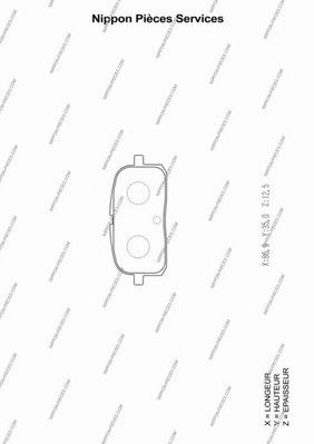 Комплект тормозных колодок, дисковый тормоз NPS LP1550