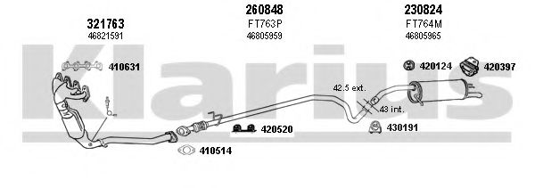 Система выпуска ОГ KLARIUS 330846E