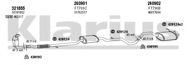 Система выпуска ОГ KLARIUS 330866E