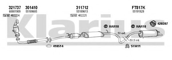Система выпуска ОГ KLARIUS 330876U