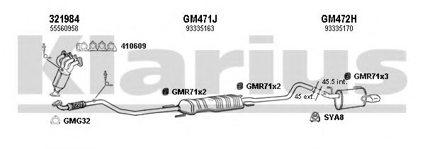 Система выпуска ОГ KLARIUS 391436U