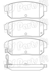 Комплект тормозных колодок, дисковый тормоз IPS Parts IBR-1801