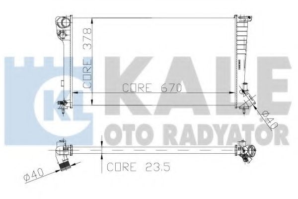 Радиатор, охлаждение двигателя KALE OTO RADYATÖR 160900