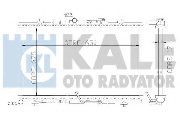 Радиатор, охлаждение двигателя KALE OTO RADYATÖR 371300