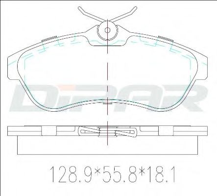 Комплект тормозных колодок, дисковый тормоз DITAS DFB3492