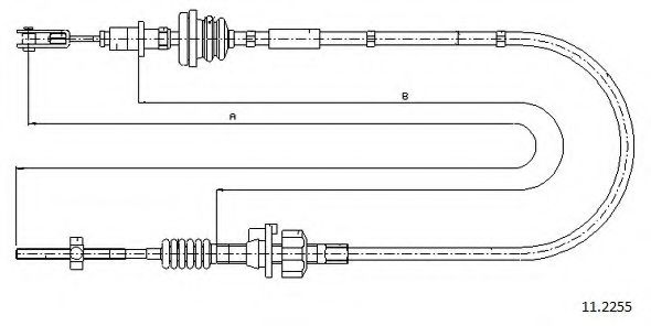 Трос, управление сцеплением CABOR 112255