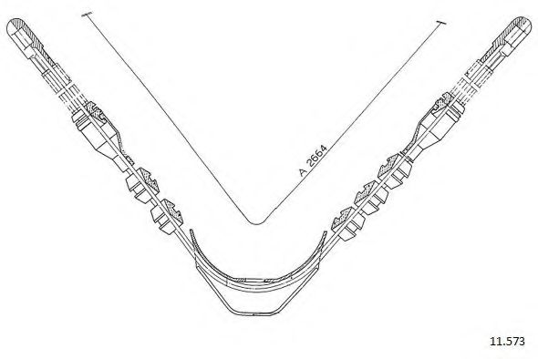Трос, стояночная тормозная система CABOR 11.573