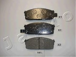Комплект тормозных колодок, дисковый тормоз JAPKO 50141