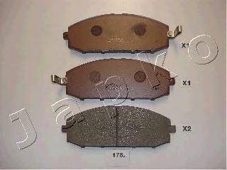 Комплект тормозных колодок, дисковый тормоз JAPKO 50178