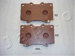 Комплект тормозных колодок, дисковый тормоз JAPKO 50268