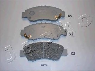 Комплект тормозных колодок, дисковый тормоз JAPKO 50425