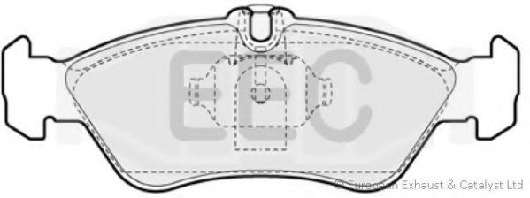 Комплект тормозных колодок, дисковый тормоз EEC BRP0929