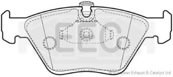 Комплект тормозных колодок, дисковый тормоз EEC BRP0953