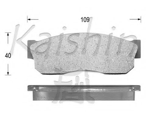 Комплект тормозных колодок, дисковый тормоз KAISHIN D1018