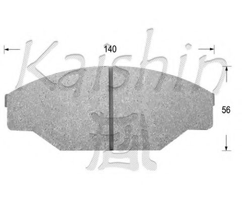 Комплект тормозных колодок, дисковый тормоз KAISHIN FK2069