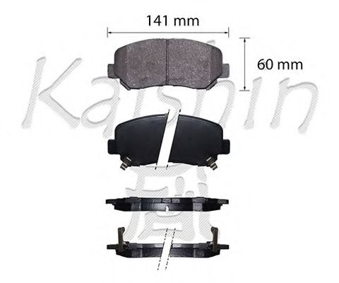 Комплект тормозных колодок, дисковый тормоз KAISHIN FK3155