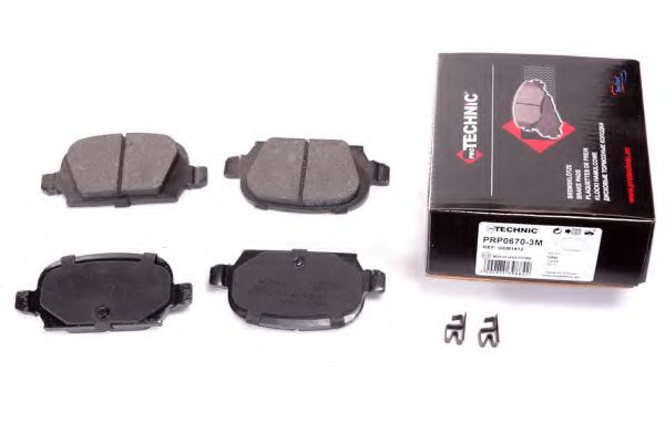 Комплект тормозных колодок, дисковый тормоз PROTECHNIC PRP0670-3M