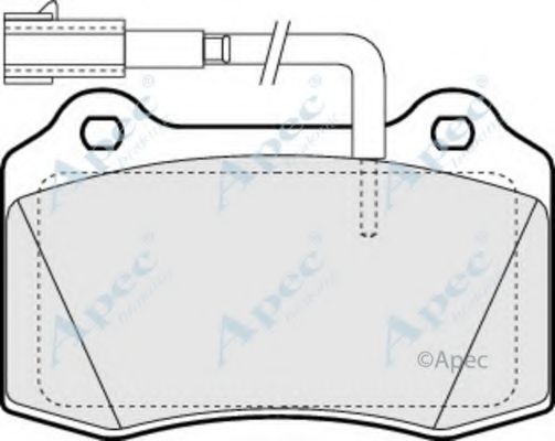 Комплект тормозных колодок, дисковый тормоз APEC braking PAD1297