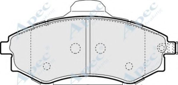 Комплект тормозных колодок, дисковый тормоз APEC braking PAD1321