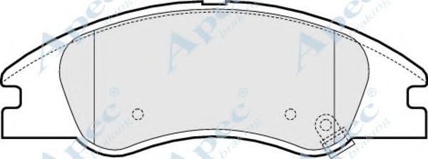 Комплект тормозных колодок, дисковый тормоз APEC braking PAD1449