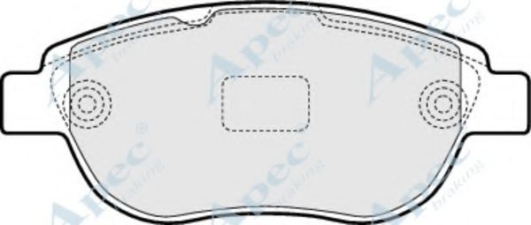 Комплект тормозных колодок, дисковый тормоз APEC braking PAD1450