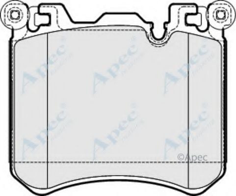 Комплект тормозных колодок, дисковый тормоз APEC braking PAD1738