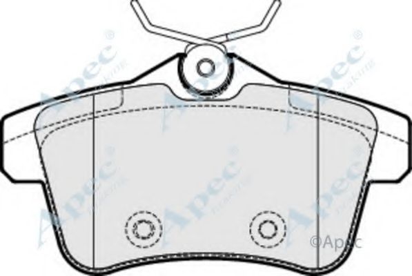 Комплект тормозных колодок, дисковый тормоз APEC braking PAD1741