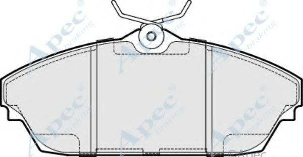 Комплект тормозных колодок, дисковый тормоз APEC braking PAD1895