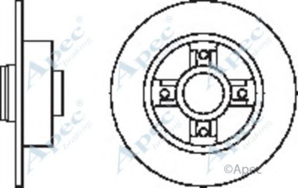 Тормозной диск APEC braking DSK2235