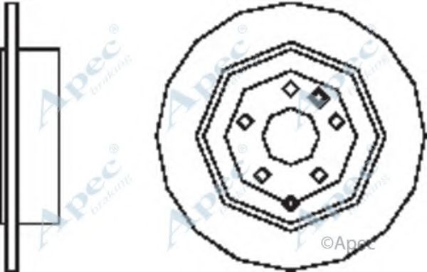 Тормозной диск APEC braking DSK2520