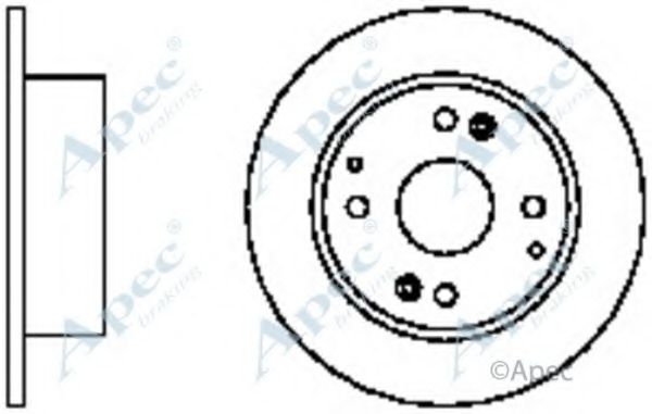 Тормозной диск APEC braking DSK2336